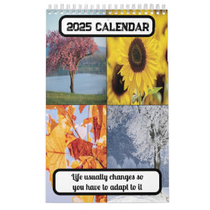 Calendário A vida normalmente muda para que você tenha que ad