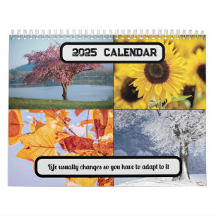 Calendário A vida normalmente muda para que você tenha que ad