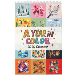 Calendário A Year in Color 2026 Wall