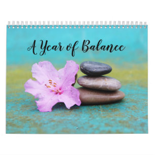 Calendário A year of balance meditation for a new year calend