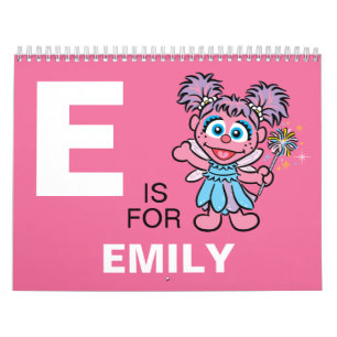 Calendário Abby Cadabby Sesame Street Adicione seu nome