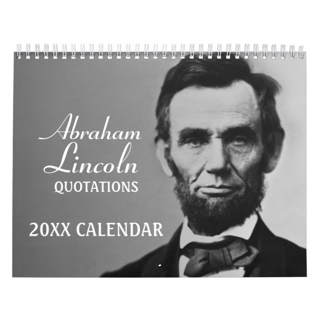 Calendário Abe Lincoln cita a foto (Capa)