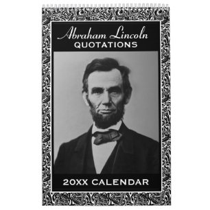 Calendário Abe Lincoln cita a foto presidencial