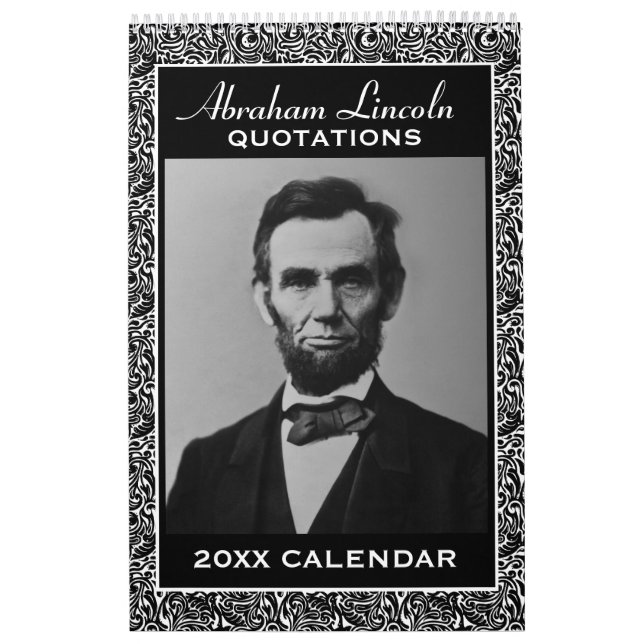 Calendário Abe Lincoln cita fotos presidenciais (Capa)