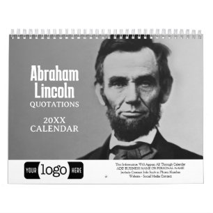 Calendário Abe Lincoln Cotes - Promocional de logotipo comerc