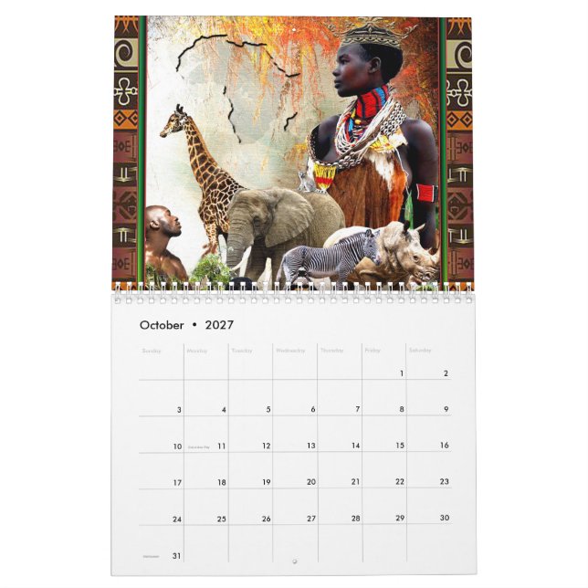 Calendário “Abrace a Essência da África” (Out 2027)