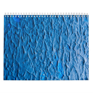 Calendário Abstract Cobalt Blue Textured Wall with Impasto Pa
