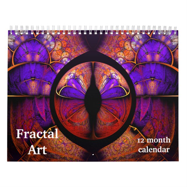 Calendário abstrato de Arte Fractal 2026 (Capa)