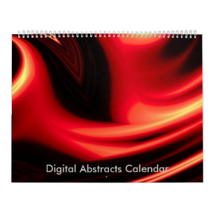 Calendário Abstrato de computador de pinturas digitais