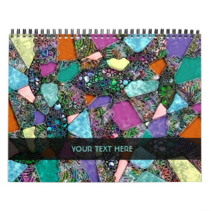 Calendário Abstrato de forma muito colorida arte 11