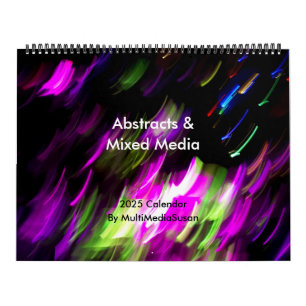 Calendário Abstratos e mídia mista 2025 MultiMediaSusan