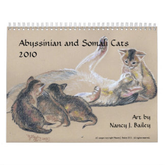 Calendário Abyssinian e somaliano dos gatos 2015