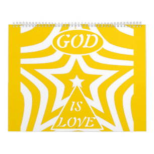 Calendário Achempong Deus É Amor Estrela Cibernética Amarela