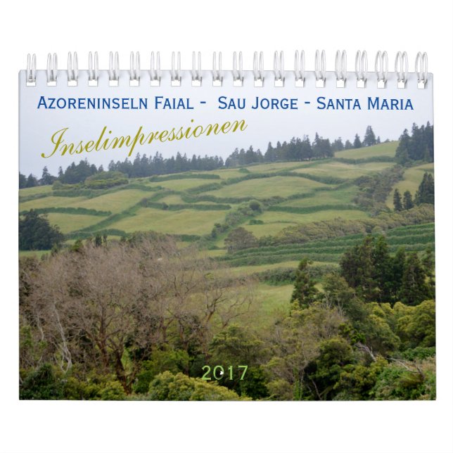 Calendário Açores para férias (Capa)
