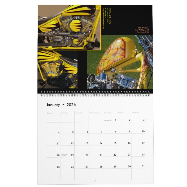 Calendário Actualizado! Arco-íris 2013 da motocicleta -- 18 (Jan 2026)