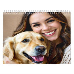 Calendário Adicionar Foto Personalizada do Golden Retriever