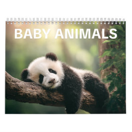 Calendário Adorable Wildlife Photography | Baby Animals Wall