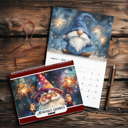 Calendário Adoráveis Gnomos 2027 Médio Duas Páginas