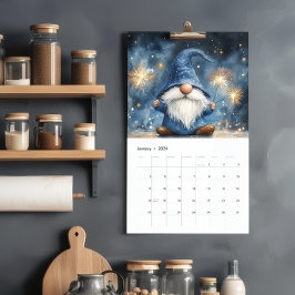 Calendário Adoráveis Gnomos 2027 Página Única