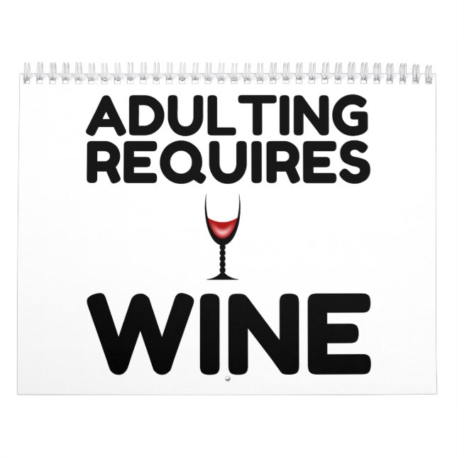 CALENDÁRIO ADULTING REQUIRES WINE (Capa)