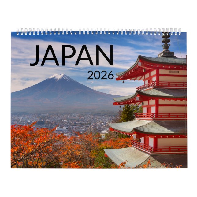 Calendário Aesthetic Japanese Landscapes & Temples 2026  (Capa)