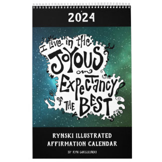 Calendário Afirmações ilustradas por Rynski
