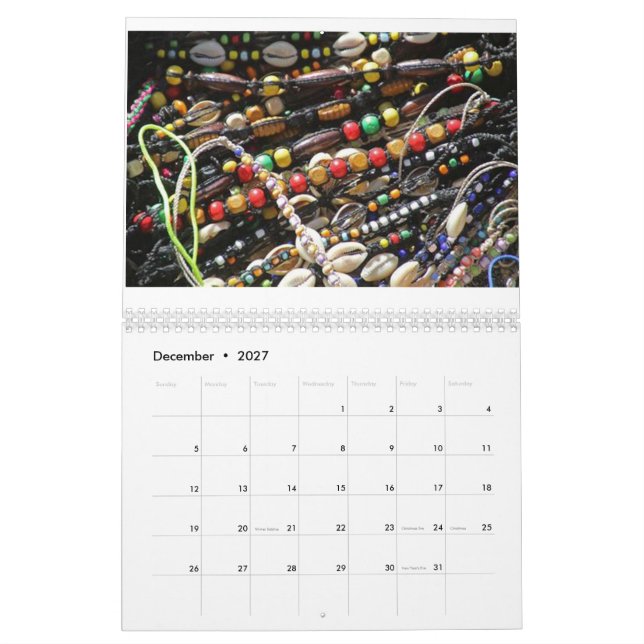 Calendário Africa Art Colander Com Imagens Bonitas (Dez 2027)