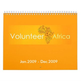 Calendário África voluntária - personalizada