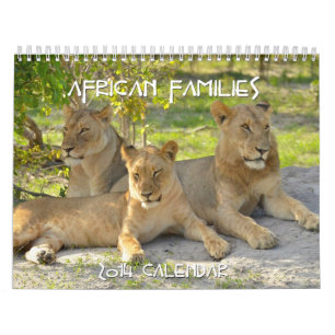 Calendário africano do costume das famílias 2014