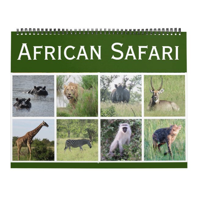 Calendário africano safari 2025 grande (Capa)