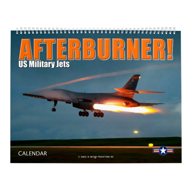 Calendário AFTERBURNER! – Aviões Militares dos EUA (Capa)