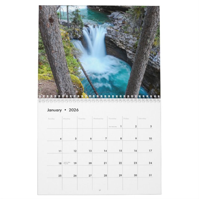 Calendário Água do mundo todo (Jan 2026)