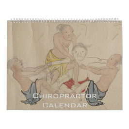 Calendário Aguarela do terapeuta da quiroterapia do