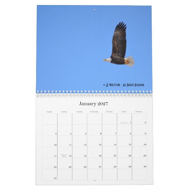 Calendário Águias americanas 2015 (Jan 2027)