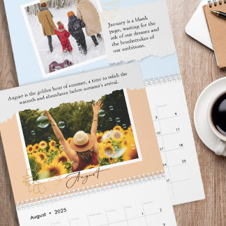 Calendário Álbum de Fotos de Família Presente Lembrança