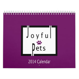 Calendário alegre de 2014 animais de estimação
