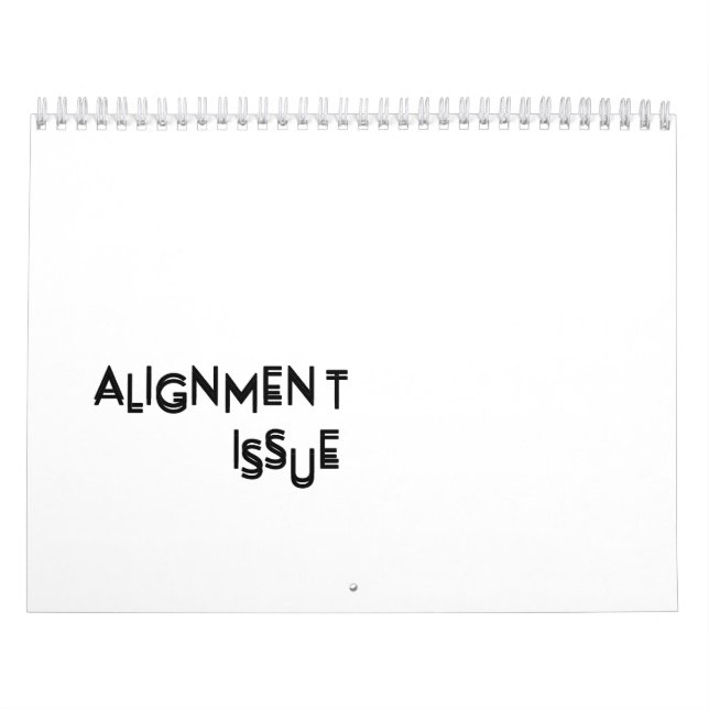 Calendário Alignment Issue Minimalist Oversized Yearly (Capa)