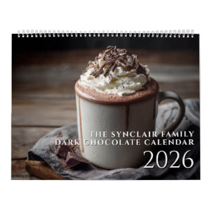 Calendário Amante de Sobremesa de Chocolate Personalizado Art