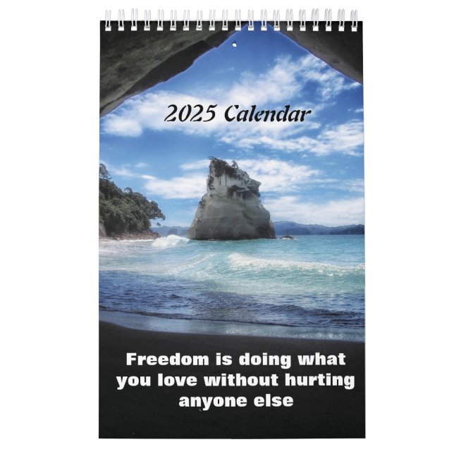 Calendário amantes das cavernas de praia 2025 (Capa)