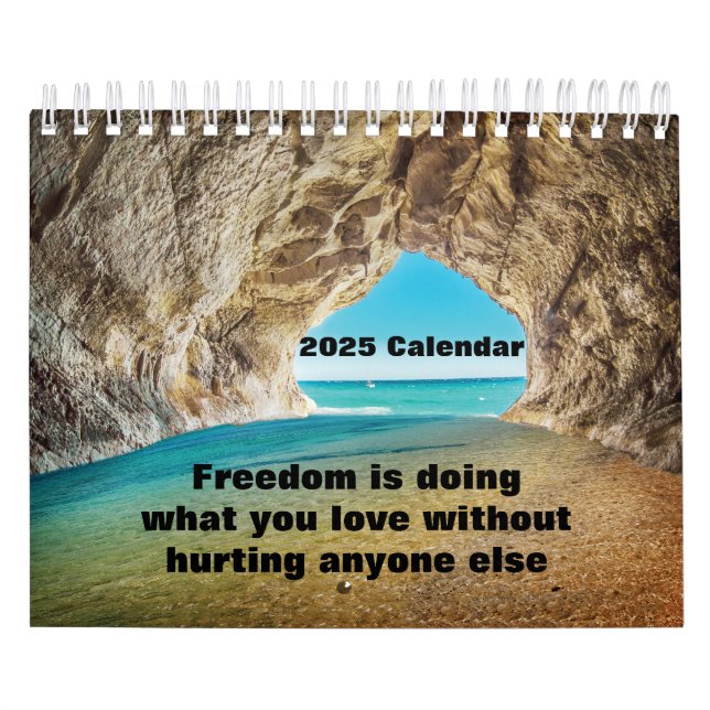 Calendário amantes das cavernas de praia 2025 (Capa)