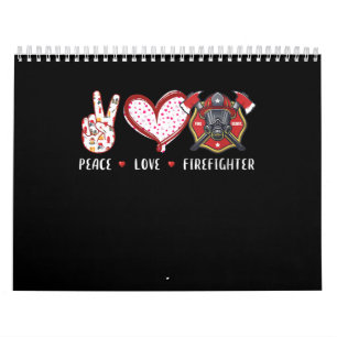 Calendário Amantes de Bombeiros do Peace Love   Presentes de 