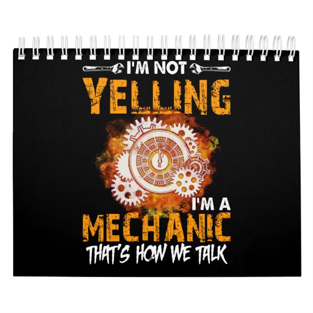 Calendário Amantes Mecânicos | Não estou gritando sou mecânic (Capa)