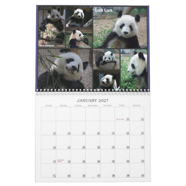 Calendário Ame aquelas pandas! 2011 (Jan 2027)