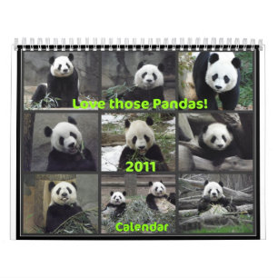 Calendário Ame aquelas pandas! 2011