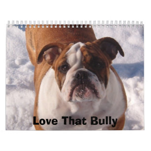 Calendário Ame esse buldogue Calander