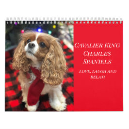 Calendário Ame, Ria & Relaxe Cavalier King Charles Spaniels