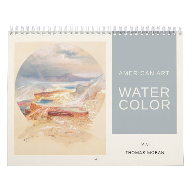 Calendário American Art Thomas Moran Watercolor Landscapes (Capa)