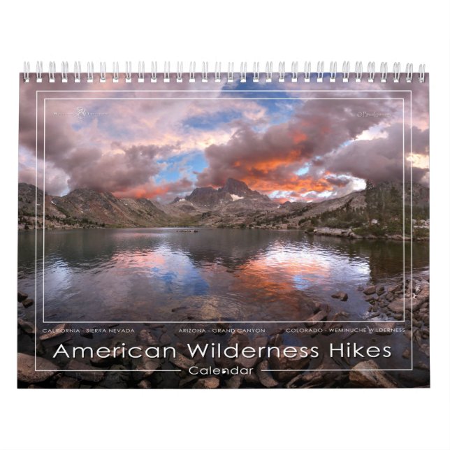 Calendário American Wilderness - Arizona/Califórnia/Colorado (Capa)