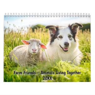 Calendário Amigos da Fazenda – Animais Vivendo Juntos