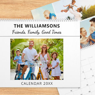 Calendário Amigos, Família, Momentos Felizes - Colagem de Fot